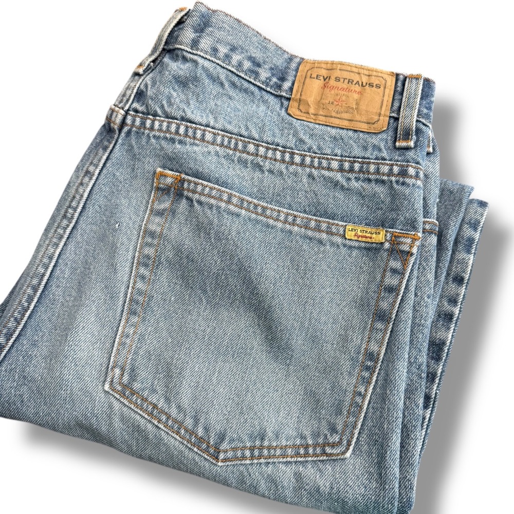 Levi Strauss Signature W40x32 Relaxed Fit Light‎ Wash Denim Jeans Men's